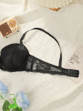 Women's Bras Set Sexy Beauty Back Tops Lace Push Up Bra and Panty Sets Underwire Lingerie Set Solid Padded Intimates Underwear