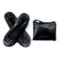 Women's Foldable Portable Ballet Flats Soft Sole Roll Up Slippers Slip OnComfy ancing Flat Shoes for Travel Wedding with Bag