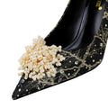 BIGTREE Shoes Rhinestone Women Pumps Sexy Party Shoes High Heels Wedding Shoes Plus Size 43 Female Stiletto Silk Women Shoes