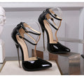 Hot ! Serpentine Pattern Shoes Women's 16cm Heels 2024 Metal Stiletto High Heels Sexy Snake Print Female Shoes 46