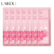 7pcs LAIKOU Sakura Face Mask Ration Pack Facial Sleeping Cream Mask No Washing Moisturizing Nourishing Skin Beauty FaceCare
