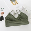 Women Sports Bras Fast Dry Elastic Padded Gym Running skeep Bra Solid color Fitness Yoga Sport breathable Tops