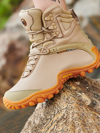 Women Boots Hiking For Cow Leather Men Winter Hiking Boots For Women Outdoor Waterproof Treeking Snow Shoes Climbing Mountain Hunting Walking Sneakers