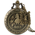 Retro Women Watch  Theme Bronze Lovely Princess Quartz Pocket Watches Rabbit Carousel  Vintage Fob Watches with Accessory
