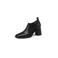 2025 Spring/Autumn Women Party Prom Chunky Heel Pumps Genuine Leather Pumps Square Toe Loafers Woman High Heels Shoes for Women