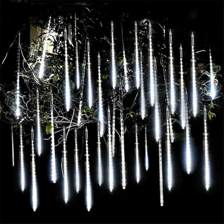 Party Outdoor Wedding Decor Waterproof Christmas String Lights Outdoor Garlands 50CM 8 Tube Meteor Shower Fairy Lights Wedding Party Home Garden Decor Lamp