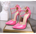 Hot ! Serpentine Pattern Shoes Women's 16cm Heels 2024 Metal Stiletto High Heels Sexy Snake Print Female Shoes 46