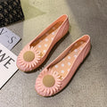 Cresfimix Women Fashion Sweet Round Toe Light Weight Jelly Flat Shoes Ladies Casual Comfort Pink Loafers Zapatos De Mujer C5731