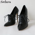Sorbern Fashion Lace Up Women Pump High Heels 14Cm Stilettos Lace Up 16Cm Pointed Toe Heels For Women Pumps Women Shoes
