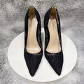 12cm sexy Women's high-heeled shoes with mesh lace, thin high-heeled shoes, narrow pointed, sexy, party use, black and white
