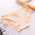 Women's Sexy Panties Lace Cotton Lingerie Briefs Female  Underpanties Solid Color Low Waist Girl Cute Underwear Shorts -XL