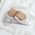 Soft Sole Foldable Women Ballet Flats Luxury Rhinestone Ladies Shoes Big Size 41 42 43 Loafers Spring Autumn Shoes Woman WSH3502