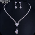 Luxury Big Butterfly Pendant Flower Crystal Bridal Jewelry Sets Women Statement Gold Color Necklace Earrings Set For Wedding