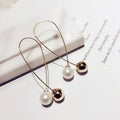 Best Selling Wild Fashion Simple Pearl Bean  Earrings Style Women Girls Earrings Jewelry Wholesale Crystal Earrings Brincos