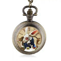 Fashion Design Movie Alice Rabbit Pocket Watch Women Children Pendant Necklace Watches Gift