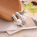 Best Selling Wild Fashion Simple Pearl Bean  Earrings Style Women Girls Earrings Jewelry Wholesale Crystal Earrings Brincos