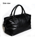 Women Handbag Tote Bag Fashion Genuine Leather Travel Bag Men's Luggage Bags Large Male Duffle Bag Weekend Women Shoulder Bag Big Tote Handbag Black
