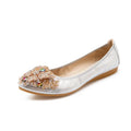 Soft Sole Foldable Women Ballet Flats Luxury Rhinestone Ladies Shoes Big Size 41 42 43 Loafers Spring Autumn Shoes Woman WSH3502