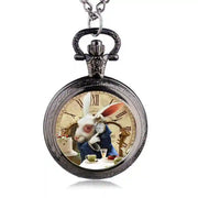 Fashion Design Movie Alice Rabbit Pocket Watch Women Children Pendant Necklace Watches Gift