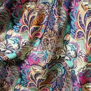 Silk Fabric for Sewing Wholesale Soft Spandex Satin Fabric for Sewing Vintage Flowers Imitate Silk Material Elastic Stretch Satin Fabric Print