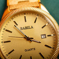Watch Gold Plated 2021 new lovers' Watch Gold Plated watch no fading calendar watch quartz watch retro carved Korean gold men's Watch