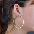 Akizoom Fashion Large Zircon Hoops Earrings 30-100mm Full Stone Big Basketball Wives CZ Hiphop Circle for Women Party Gift