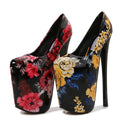 Fashion Catwalk Shows 22cm Pumps Platform Women shoes 20cm Ultra High Thin heels Bridal zapatos mujer Steel Pipe Dance Stilettos