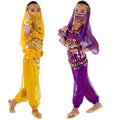 Dress Bollywood Girls Children Belly Dancer Belt Pants Veil Accessories for Wings Kids Mask Bollywood Dress Girls Belly dance Costume Set 2-8Pieces