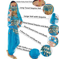 Dress Bollywood Girls Children Belly Dancer Belt Pants Veil Accessories for Wings Kids Mask Bollywood Dress Girls Belly dance Costume Set 2-8Pieces