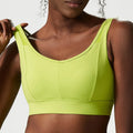 Women Solid Color High Impact Workout Gym Bra Soft Nylon Sports Underwear With Fixed Chest Pads Female Fitness Yoga Crop Tops