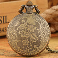 Crown Display Bronze Necklace Pendant Pocket Watch Sweater Chain Pocket Clock Collection Antique Watches Gifts Men Women Kids