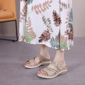 MVVJKE 2022 Women Slippers, PU Leather Shoes Comfy Platform Flat Sole Ladies Casual Soft Sandal Shopping Flat Sole Sandal