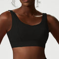 Women Solid Color High Impact Workout Gym Bra Soft Nylon Sports Underwear With Fixed Chest Pads Female Fitness Yoga Crop Tops