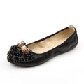 Soft Sole Foldable Women Ballet Flats Luxury Rhinestone Ladies Shoes Big Size 41 42 43 Loafers Spring Autumn Shoes Woman WSH3502