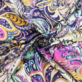 Silk Fabric for Sewing Wholesale Soft Spandex Satin Fabric for Sewing Vintage Flowers Imitate Silk Material Elastic Stretch Satin Fabric Print