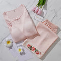 New Chinese Style Female Pajamas Sleepwear Elegant O-Neck Jacquard Trouser Suits Pijamas Loungewear Loose Silk Satin Homewear