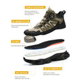 Boots Men Safety Rotation button Work Safety Boots Men Steel Toe Work Shoes Anti-smash Anti-puncture Protective Men Safety Shoes Size 47 48