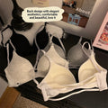 Hollow Beautiful Back Vest Bra Without Steel Ring Gather Underwear Adjustable Thin Shoulder Strap  Lingerie Summer Daily FINETOO