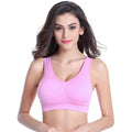 Women's Sports Bra S-7XL Plus Size Thin Non-underwire Bra Zero Bondage Women's Underwear Sports Yoga Wireless Vest Seamless Adjustable Brassiere