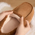 Women's Minimalist Fleece-Lined Slippers, Faux Suede Mules with Thick Plush, Warm Non-Slip Flat House Shoes for Fall Winter