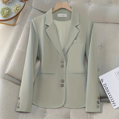 Spring Autumn Women Blazer Black White Blazers Ladies Business Work Wear Long Sleeve Single Button Formal Female Jacket 3XL