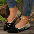 Breathable Fly Woven Women Ballet Flats Pointed Toe Bowknot Slip On Light Soft Sole Daily Casual Ladies Flat Shoes