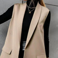 Women's Blazer Vest Coat 2026 Spring Summer Temperament Design Sense Ladies Suit Vest Versatile Thin Lady Waistcoat Open Front