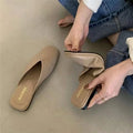 2024 Sandals Female Slippers Women Fashion Flat Casual Mules Square Toe Sandals Women Flat Outdoor Walking Slides Zapatillas