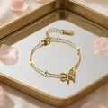 Minimalist Gold Color Bowknot Jewelry Set Women Stainless Steel Cute Bow Earrings Bracelet Ring Set Trendy 2026 Fashion Jewelry