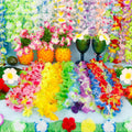 Party Hawaiian Garland 1-150Pcs Hawaiian Leis Bulk Hawaiian Flower Wreath Necklace Artificial Garland for Luau Party Birthday Decorations Supplies