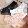 4Pcs/Set Sexy Panties Women Low Waist Briefs Lace Back Hollow Out Underwear Sexy Lingerie Solid Color Female Intimates M-XL