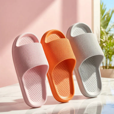 Thick Platform Bathroom Home Slippers Women Fashion Soft Sole EVA Indoor Slides Woman Sandals 2024 Summer Non-slip Flip Flops