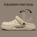Women's Men's Slippers Summer Anti-Slip Couple Hollow Covered Toe Indoor Outdoor Casual Thick Bottom Sandals for Home Adults