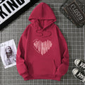 2025Winter Women's Hoodie Solid Color Print Unisex style Double Pockets Sweatshirts Outerwear Plus-Size Women's Clothing CYXX235